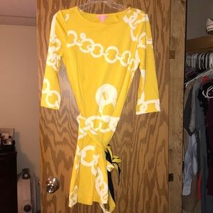 Lilly Pulitzer yellow jonah ball & chain dress
